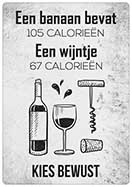Spreukenbordje Een banaan