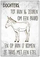 Spreukenbordje Dochters tot hun 16