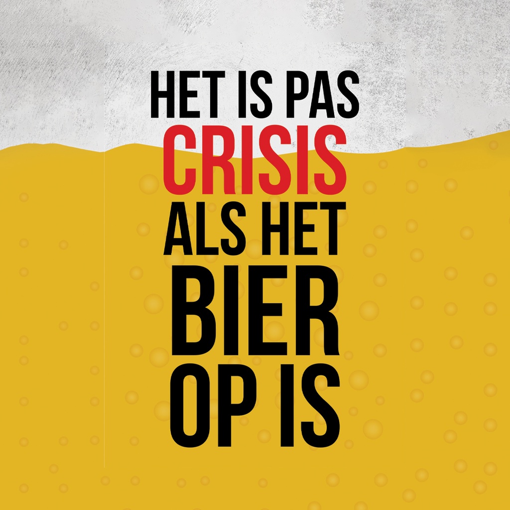 Onderzetters Crisis als het bier op