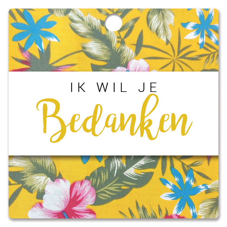 Ik wil je bedanken