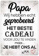 [P-015] Spreukenbordje Papa wij hebben