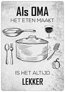 [P-019] Spreukenbordje Als oma het eten