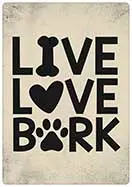 [P-040] Spreukenbordje Live Love Bark