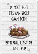 [P-069] Spreukenbordje Ik moet egt iets van sport
