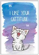 [P-076] Spreukenbordje I like you cattitude