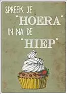 [P-079] Spreukenbordje Spreek je hoera 