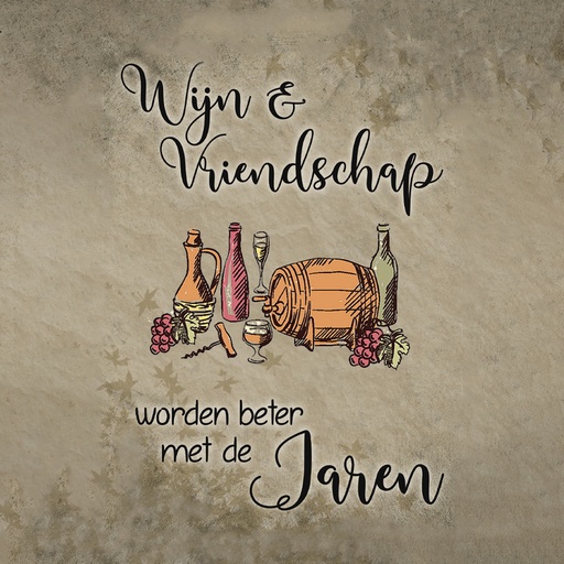 [OND-P-061] Onderzetters Wijn en vriendschap
