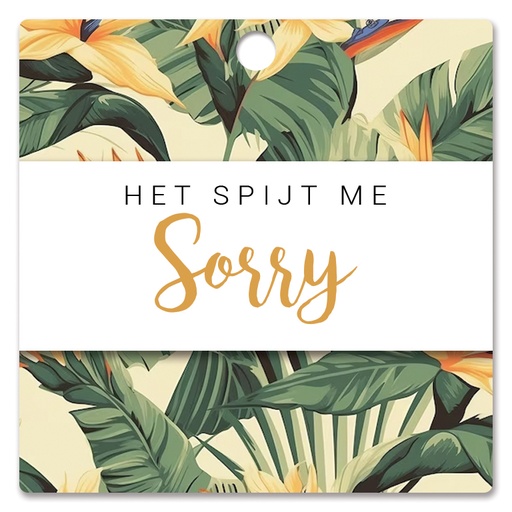 [HBK-219] Het spijt me! Sorry